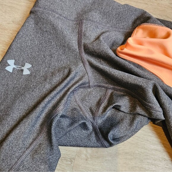 Womens Size S Peach and Grey Underarmour Leggings - Picture 6 of 6